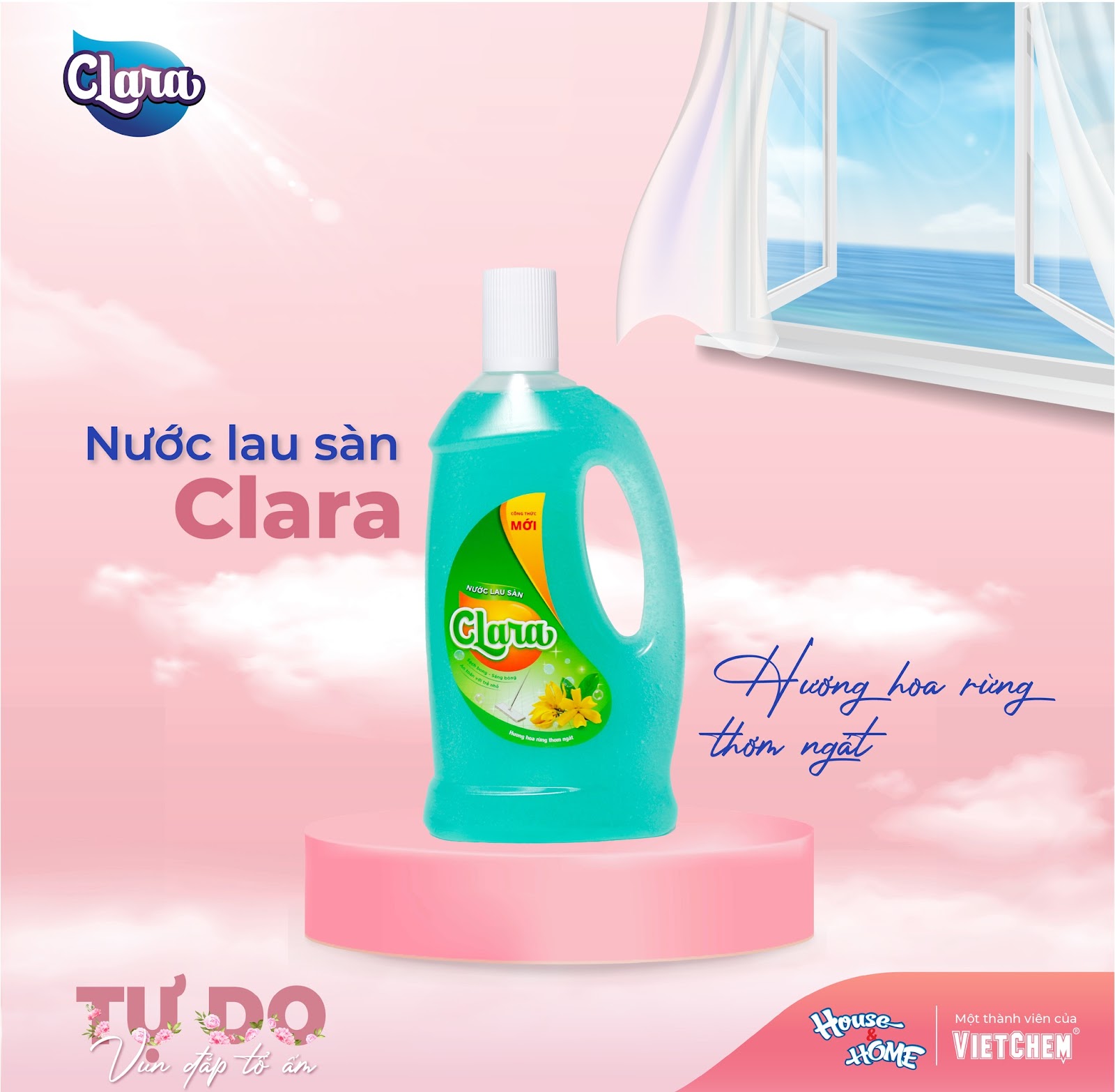 Nước lau sàn Clara hương hoa rừng