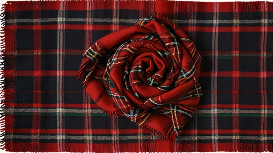 Acrylic Fiber Red Royal Stewart Tartan Plaid Women's Scarf Wrap