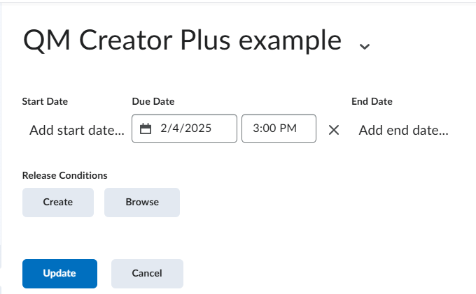 customizing a due date for a content item