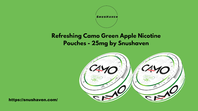 Refreshing Camo Green Apple Nicotine Pouches - 25mg by Snushaven