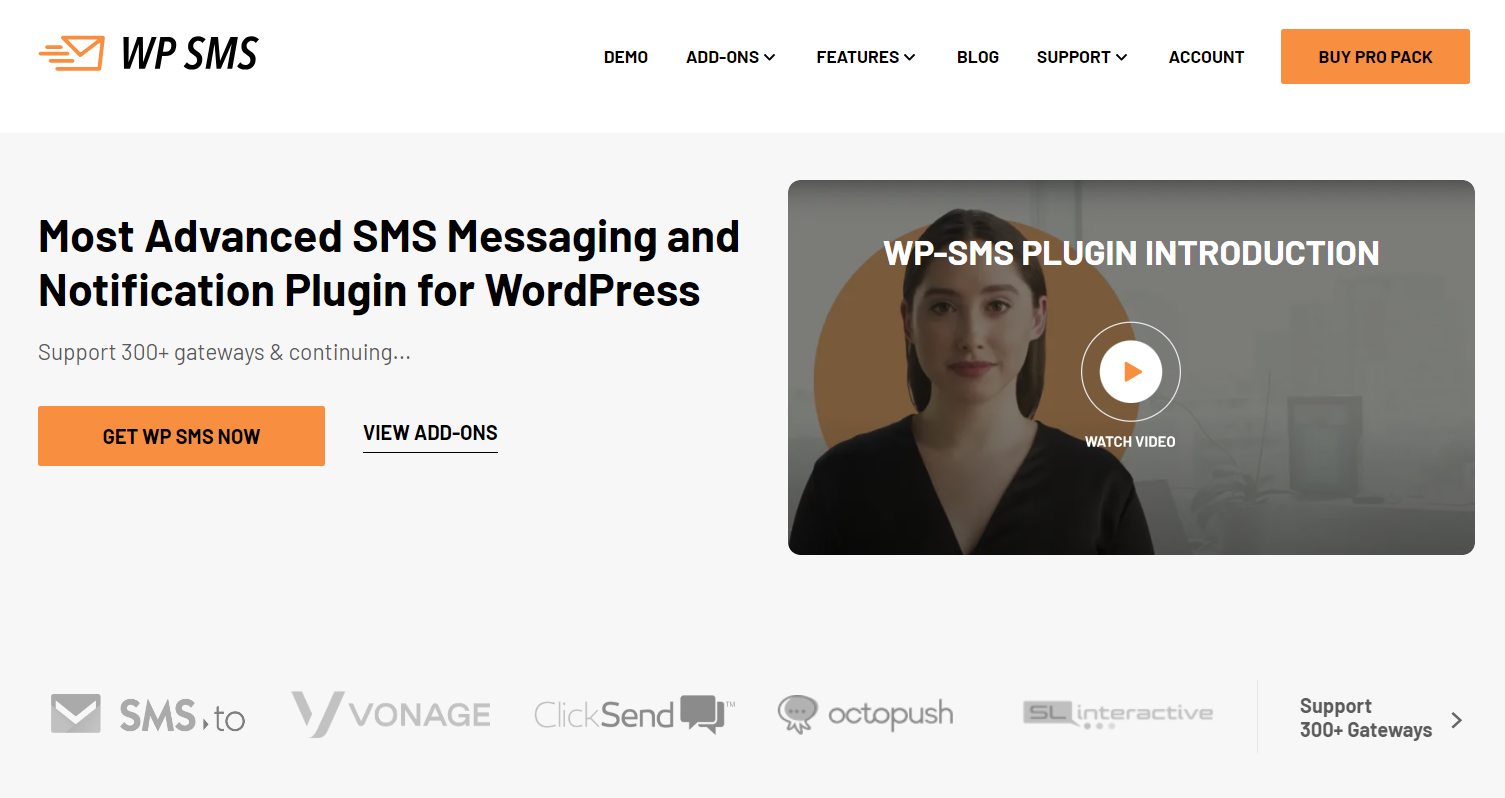 WP SMS website