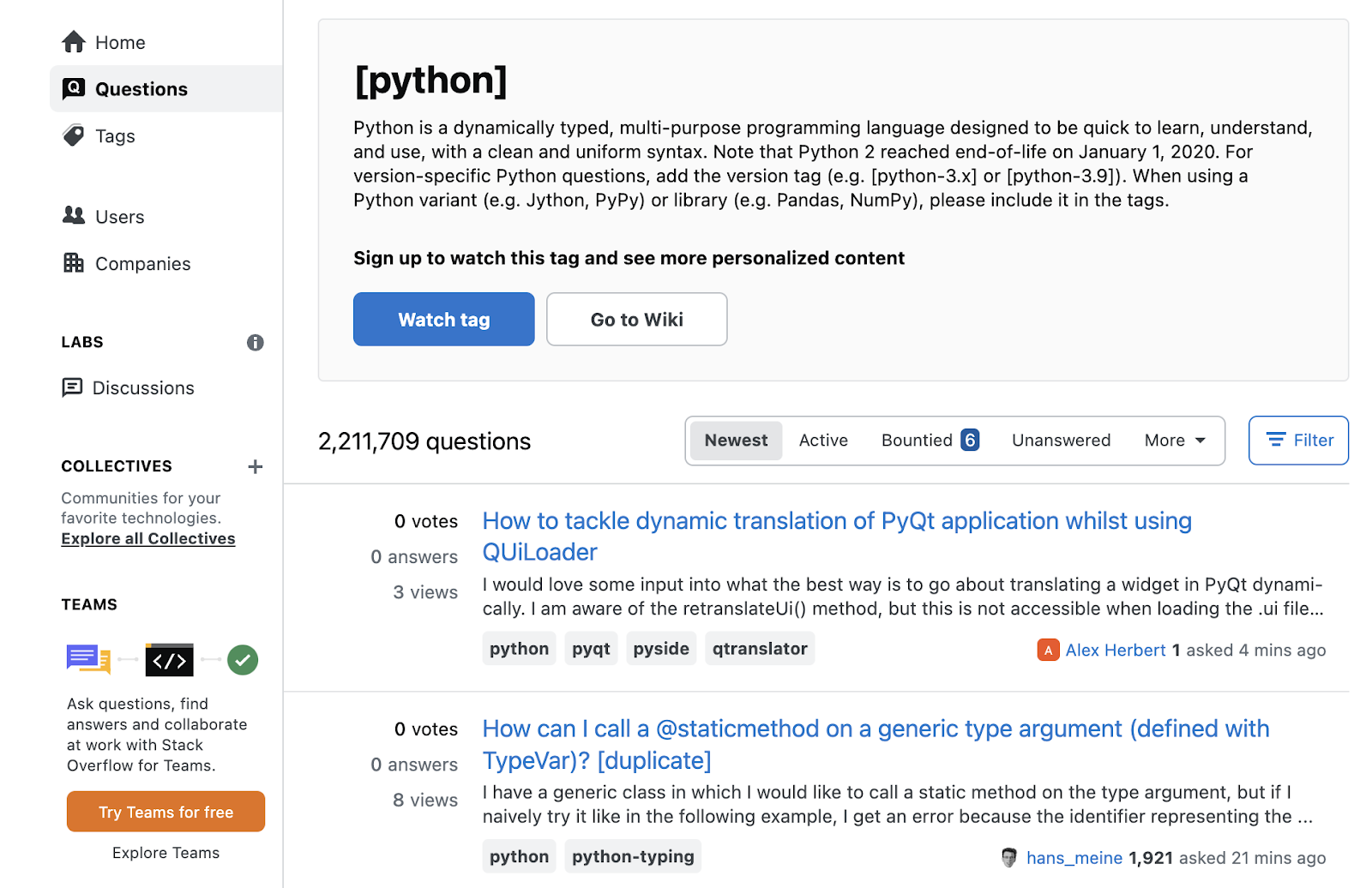 Learning Python with Stack Overflow