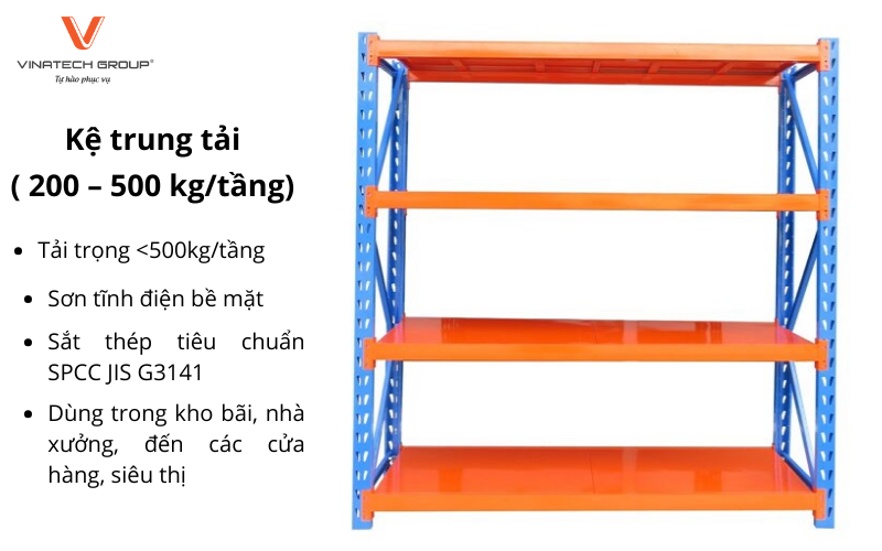 Kệ trung tải Hà Nội bền đẹp, giá tốt, bảo hành 2 năm
