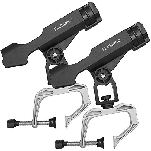 PLUSINNO Fishing Boat Rods Holder with Large Clamp Opening 360 ...