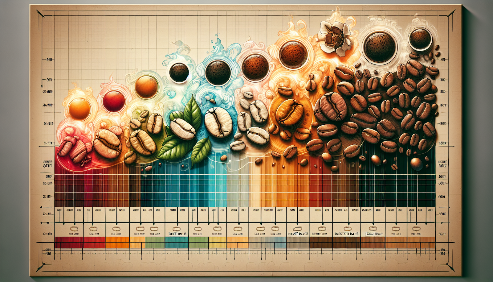 A visual representation of coffee roast dates and their significance.