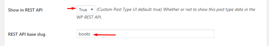 custom post UI api setting