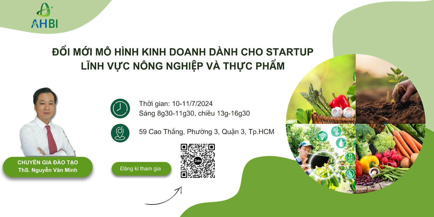 Khóa đào tạo  "Đổi mới mô hình kinh doanh dành cho startup lĩnh vực nông nghiệp và thực phẩm "