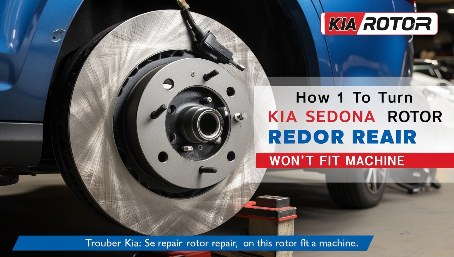 How to Turn Kia Sedona Rotor Rear Wont Fit Machine