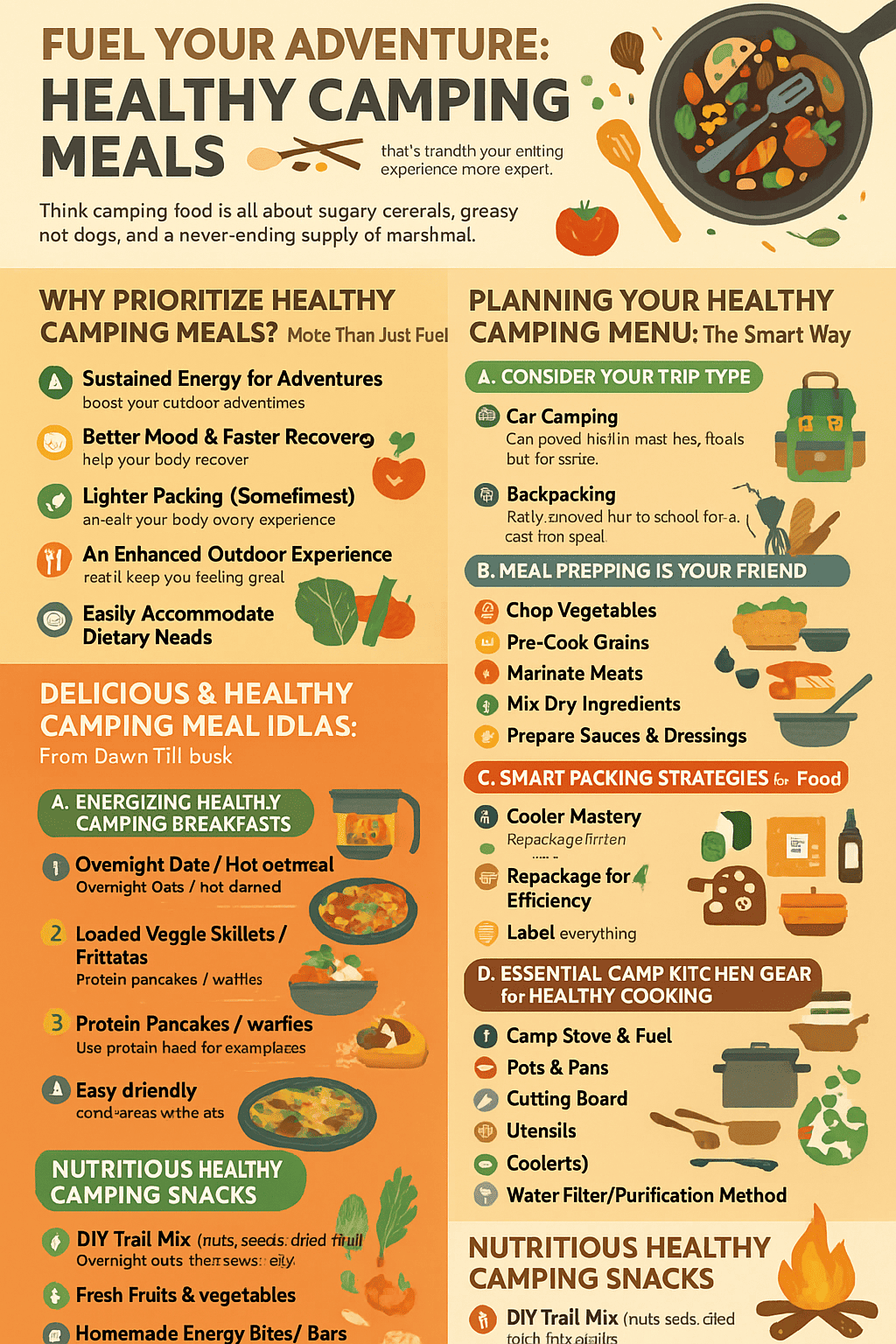 Healthy Camping Meals: Fuel Your Adventure the Right Way (Infographics)
