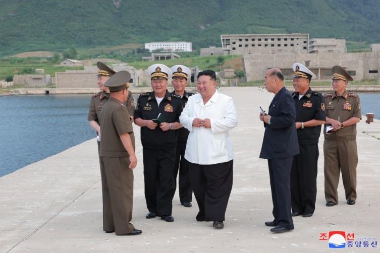 Respected Comrade Kim Jong Un Tours Site for New Naval Base