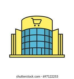 Shopping Centre Linear Icon Mall Building Stock Vector (Royalty Free)  690927751 | Shutterstock