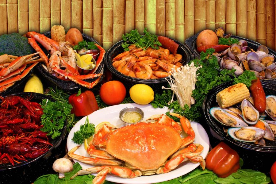 After hours of fun, there is nothing better than enjoying fresh seafood.