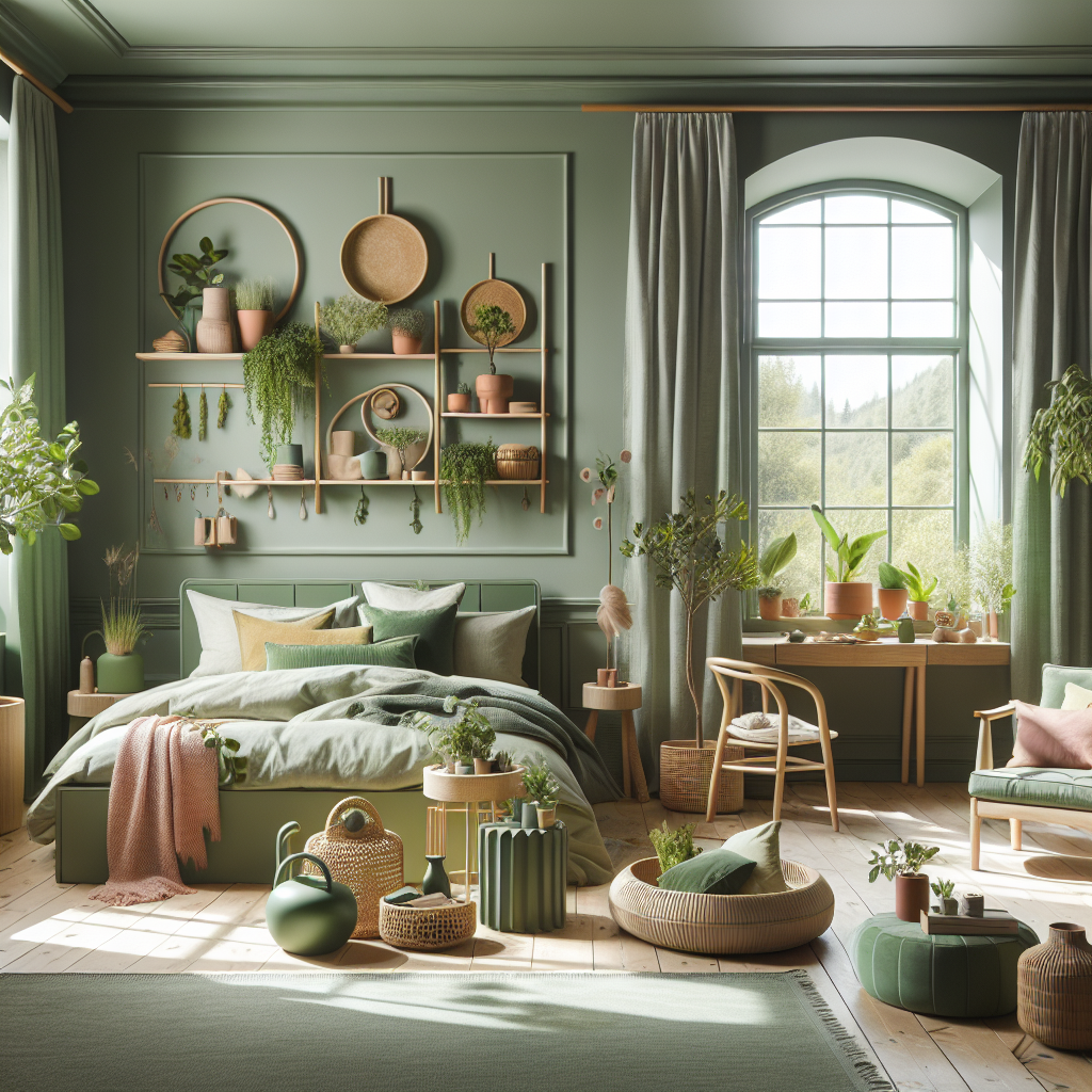 Green Bedroom Interior Design