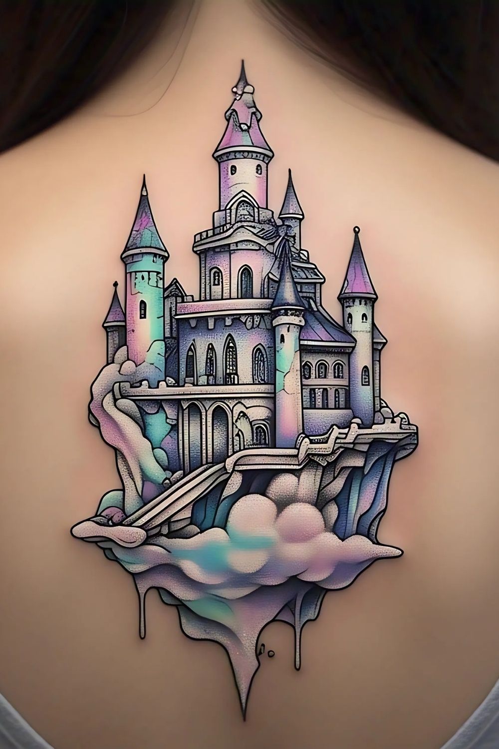 Floating Castle on a Rock or Cloud