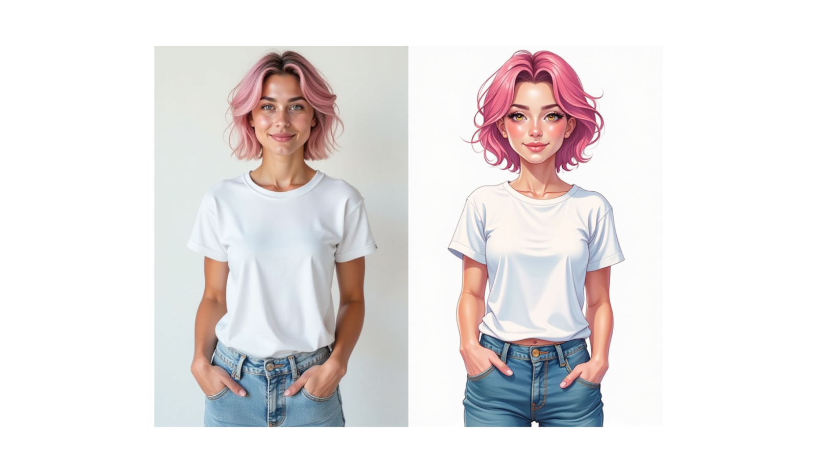 an example of cartoonizing image with manga or anime style