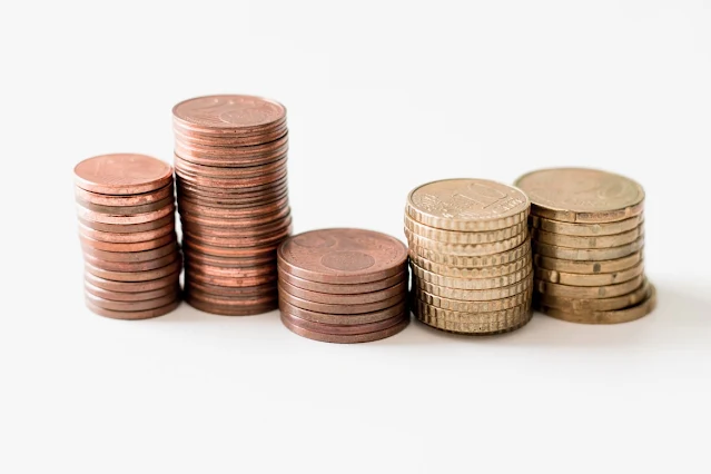 coins all stacked up