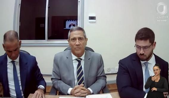 Braga Netto é interrogado por videoconferência sobre trama golpista — Foto: Reprodução