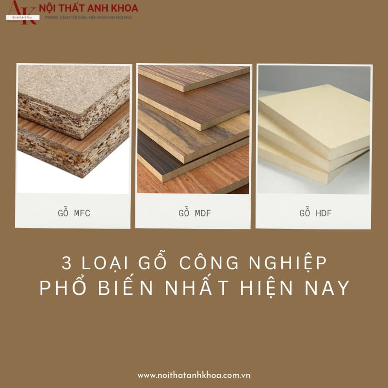 Nội thất Anh Khoa sử dụng chất liệu gỗ công nghiệp tốt, đảm bảo sức khoẻ