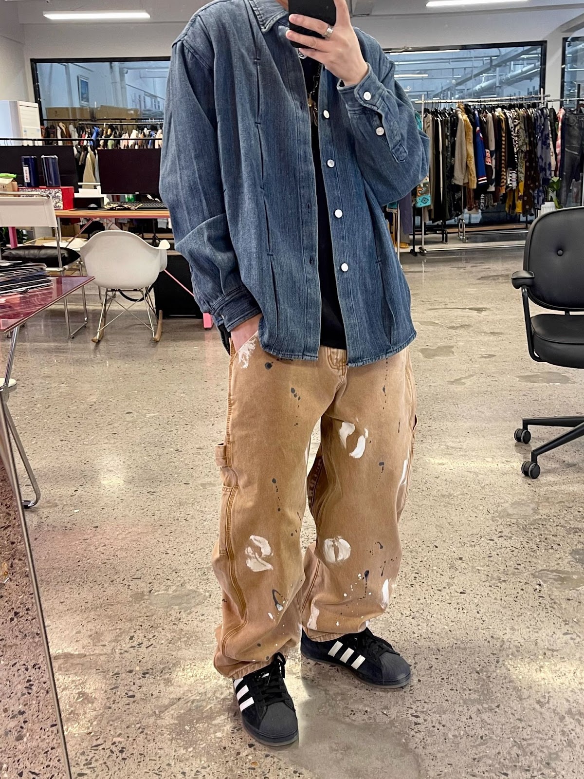 Creative Edge: Painted Carpenter Pants for Men