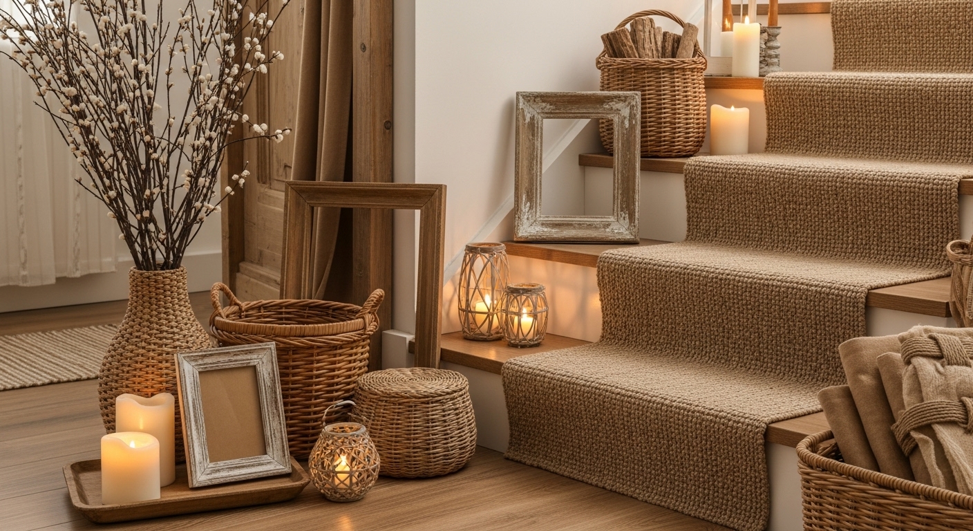 Rustic Stair Decor