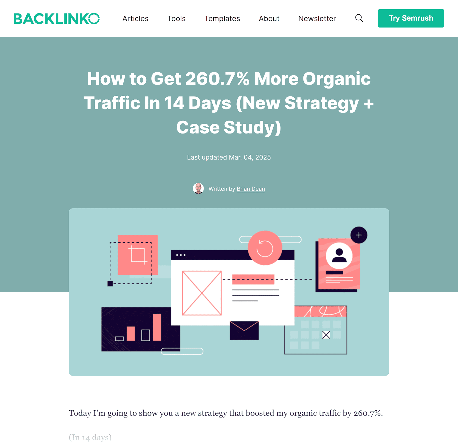 Backlinko – How to Get More Organic Traffic
