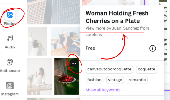 Canva photo contributers for branded Pinterest designs