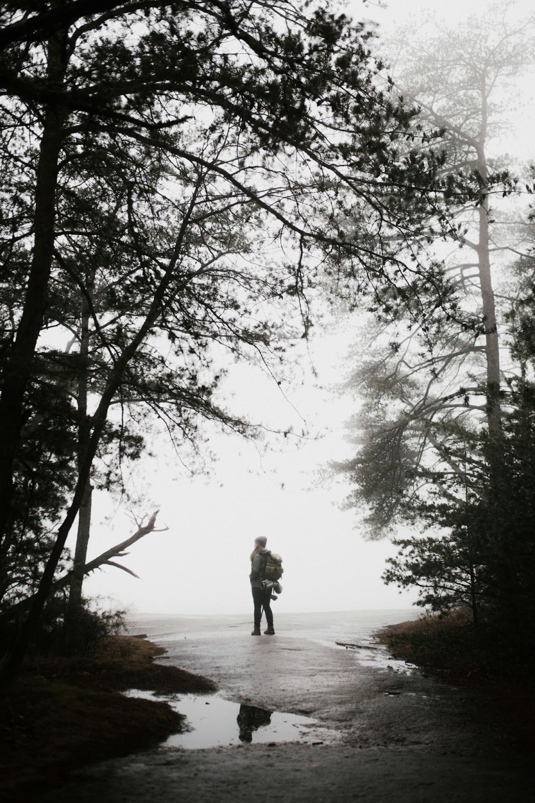 Hiker in Appalachian Mountains