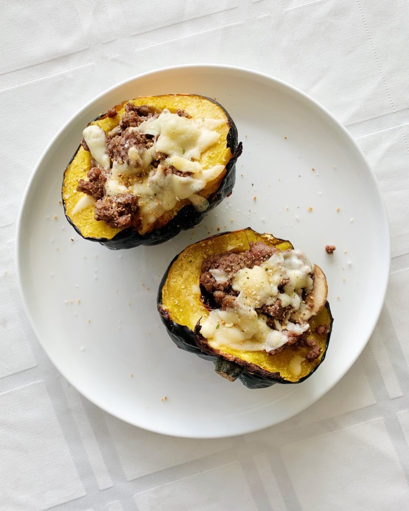 Stuffed Acorn Squash with Ground Turkey