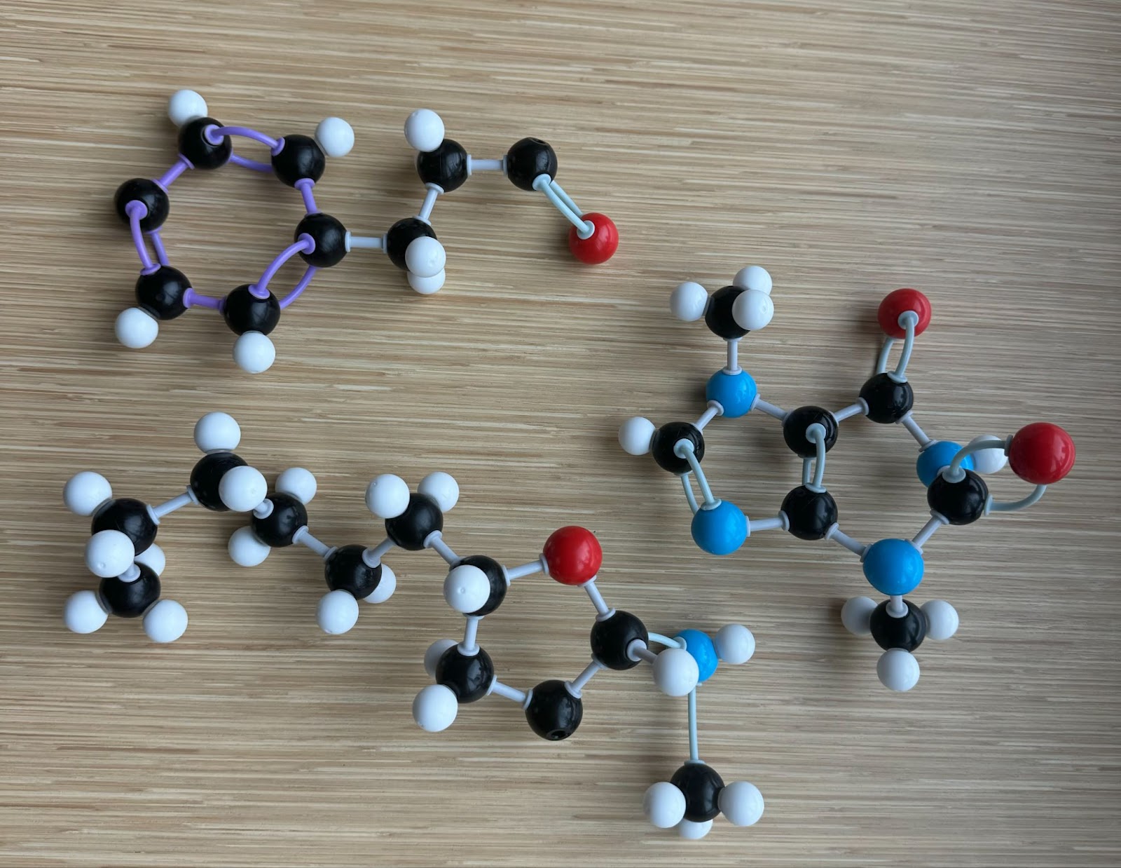 Examples of the 3-D models of molecules used at Science Night. 