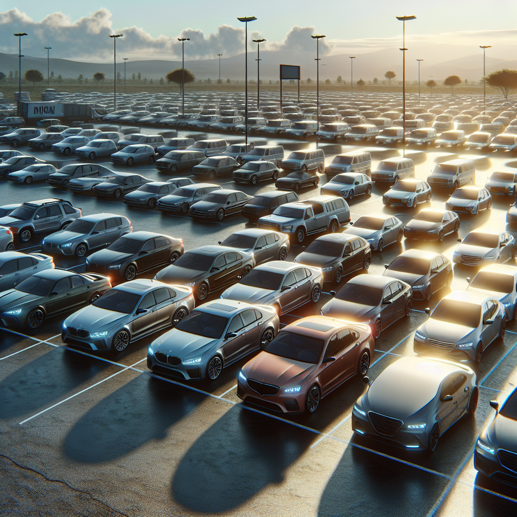 AI image of used cars on a lot