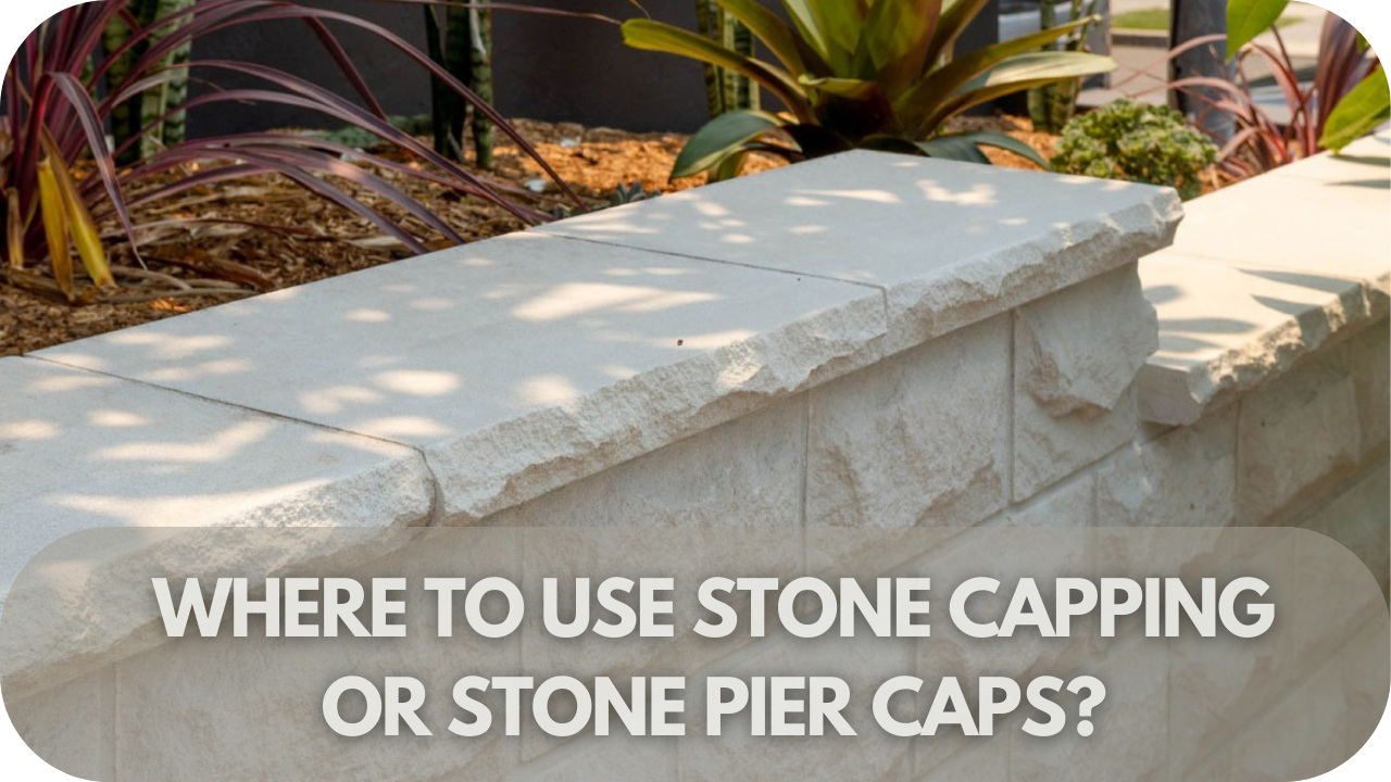 Ideal locations for using stone capping and pier caps.