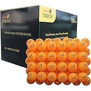 TADICK 100 Pack Orange 3-Star 40+ Quality Training Ping Pong Ball Premium Table Tennis Balls with Storage Box, Opens in a new tab