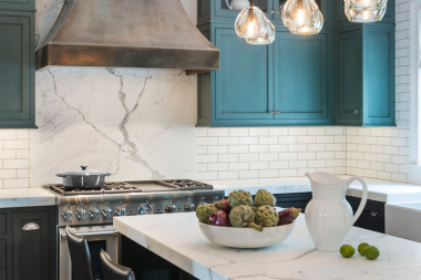 the pros and cons of slab kitchen backsplashes marble backsplash behind range next to cabinets custom built michigan