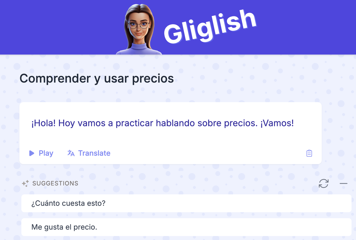 free ai language tools - gliglish