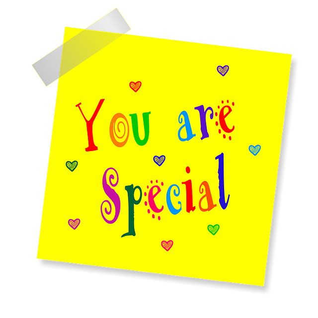 Free You Are Special Yellow Sticker illustration and picture