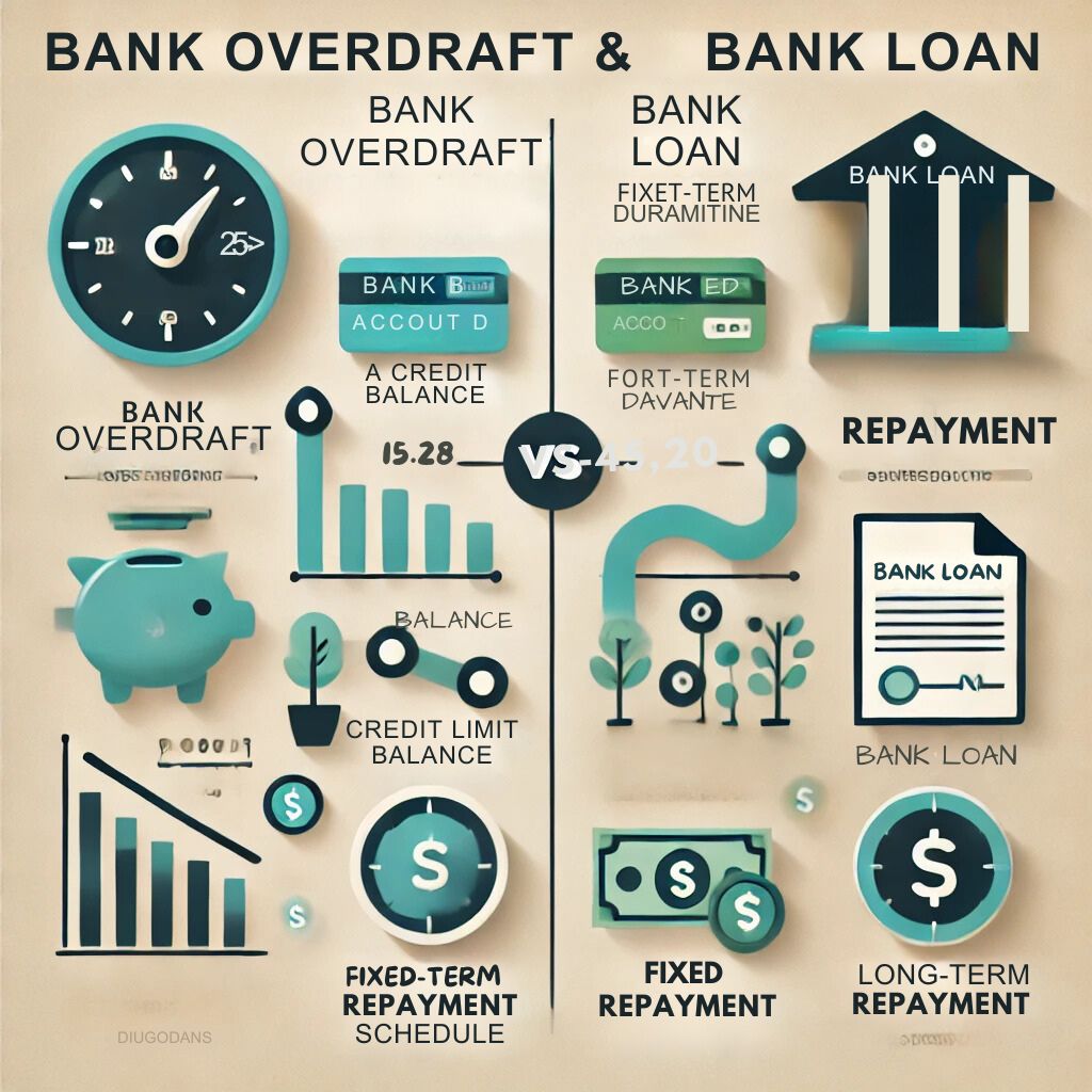 difference between bank overdraft and bank loan