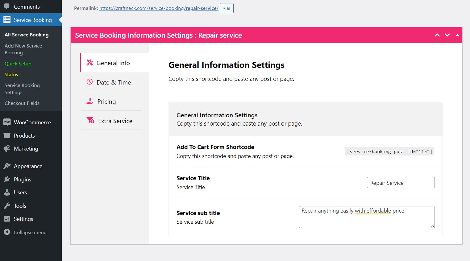 How to use WordPress Repair Service Booking plugin? 7