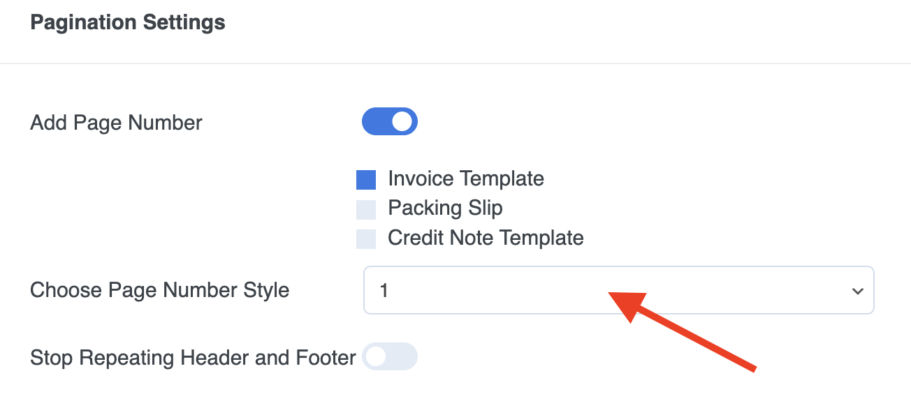 Choosing Number for Commercial Invoice 