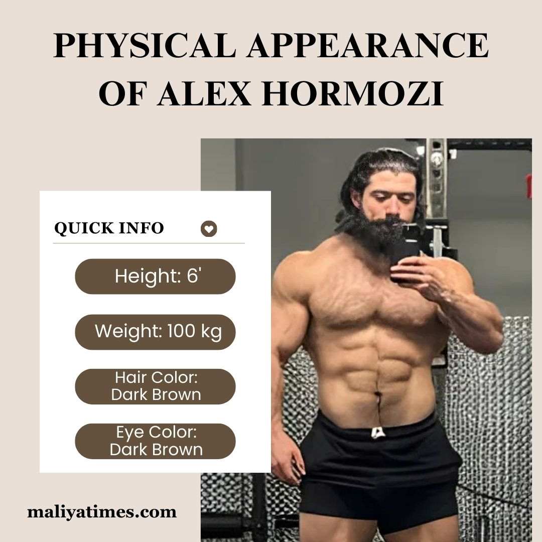 Alex Hormozi Physical Appearance