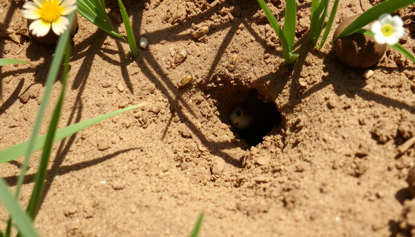 ground bee nest identification