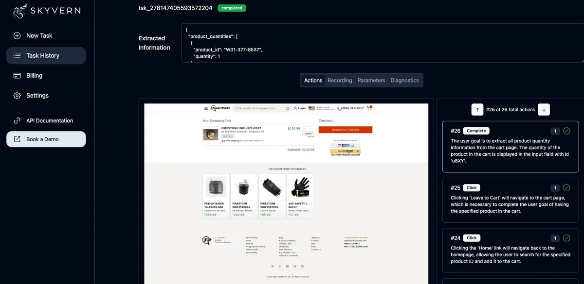 Skyvern runs browser tasks on user infrastructure