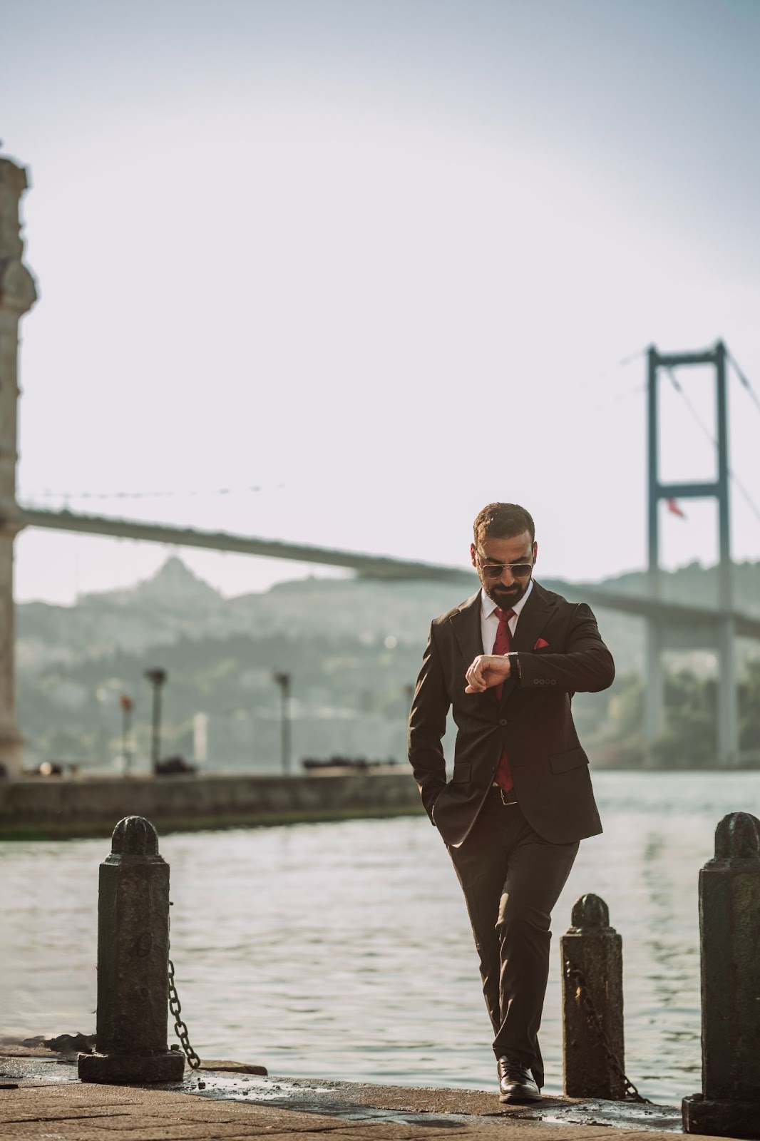 Time and tide — sharp style by the Bosphorus.