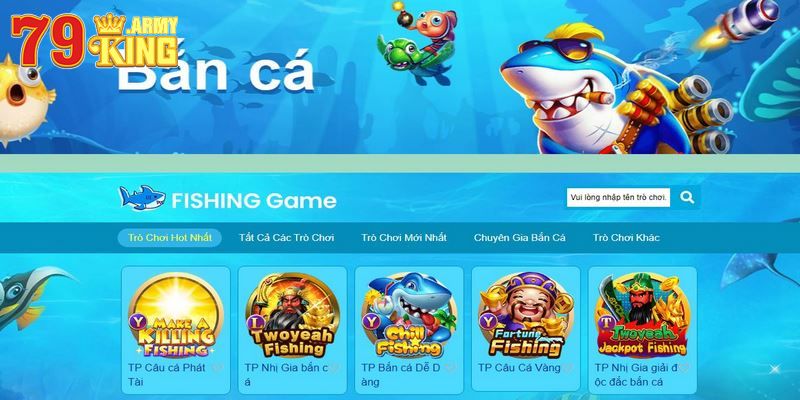 Một số game bắn cá 79King được yêu thích