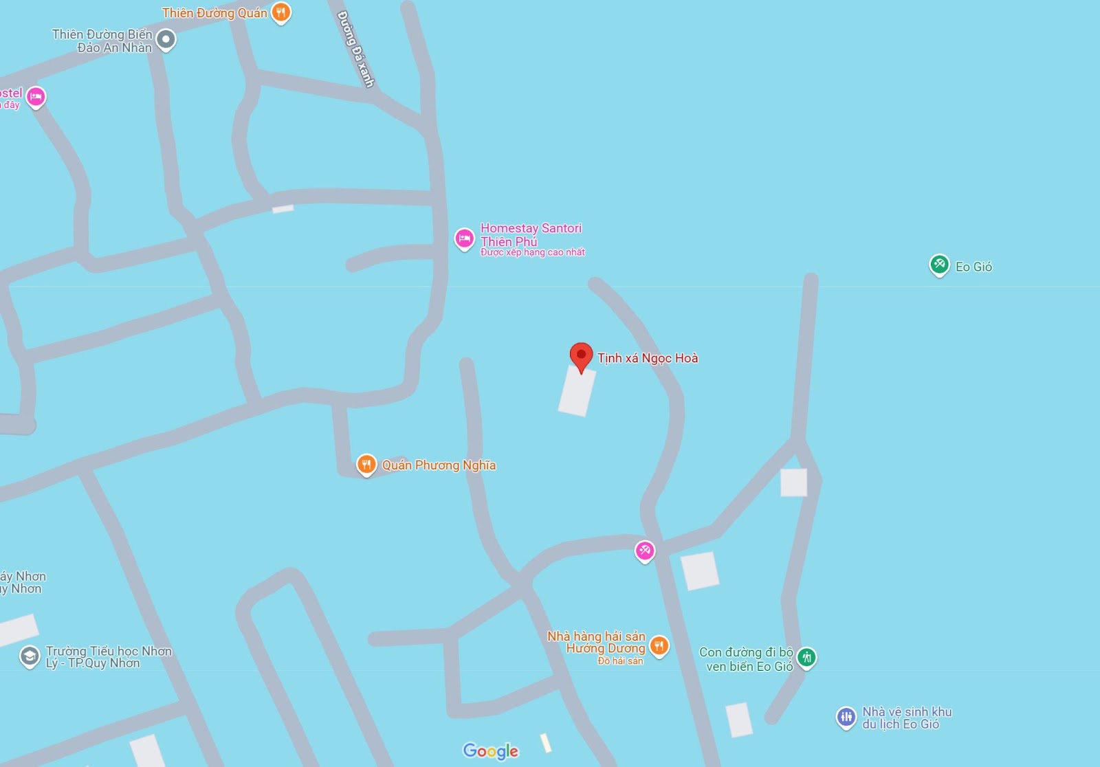 Vị trí Tịnh Xá Ngọc Hòa trên bản đồ (Ảnh: Google maps)