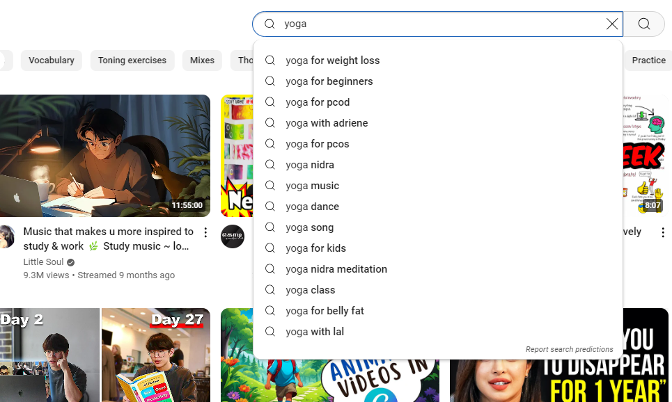 YouTube Search Analysis