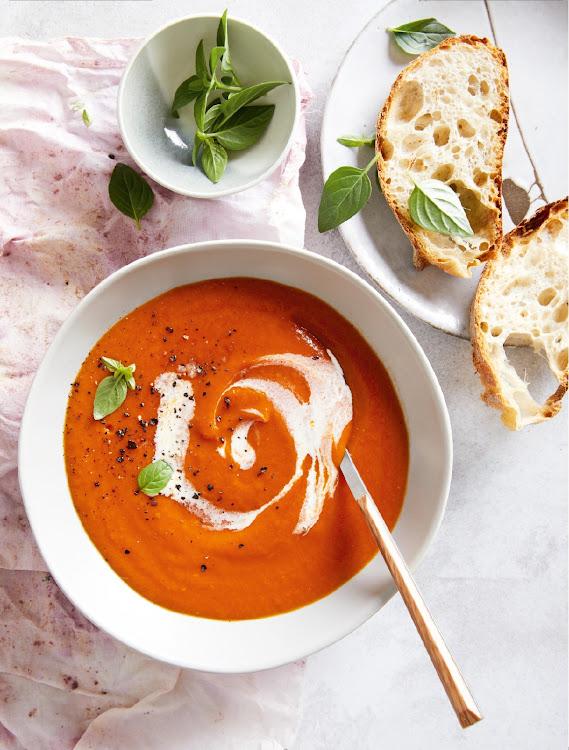 Roasted tomato and basil soup by Chef Liziwe Matloha