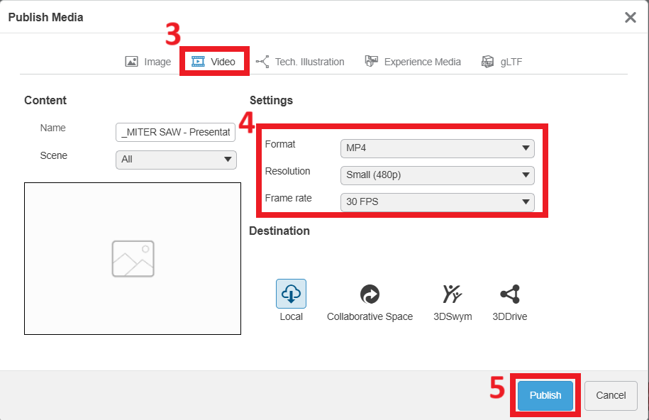 Managing content in xHighlight for 3DEXPERIENCE with design, scenes, and materials