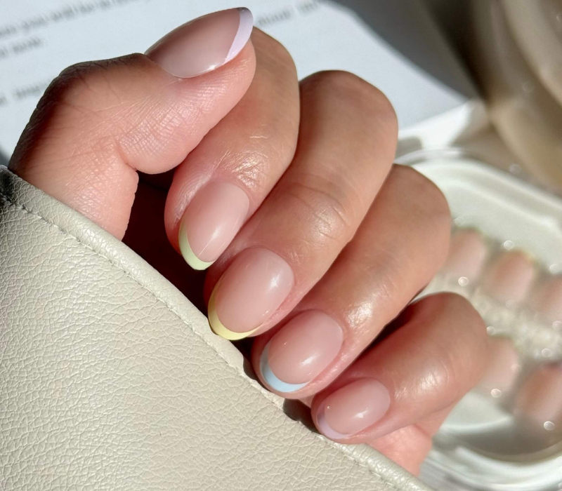 Pastel Rainbow Tips