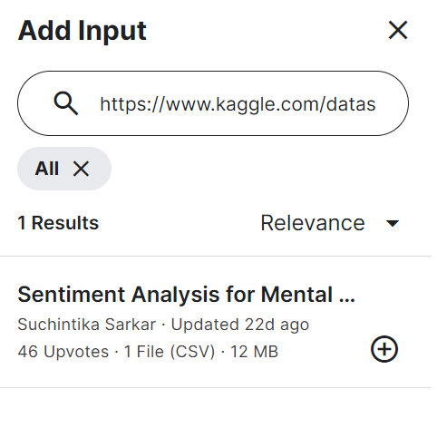 在 Kaggle 笔记本中添加心理健康数据集的情感分析。