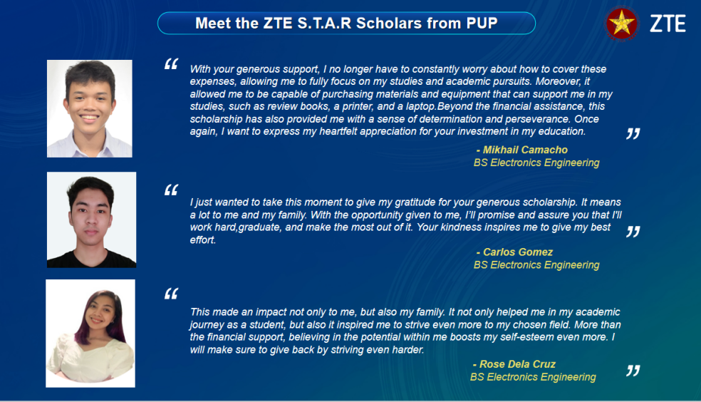 ZTE honors outstanding students through its scholarship Program in the Philippines